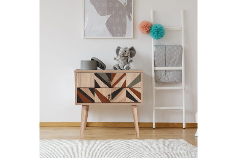 Bertoaria Nattbord 60x40 cm Brun - Hanah Home - Møbler - Bord - Avlastningsbord - Sengebord & nattbord