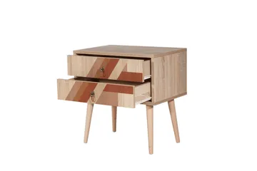 Bertoaria Nattbord 60x40 cm Brun - Hanah Home - Møbler - Bord - Avlastningsbord - Sengebord & nattbord