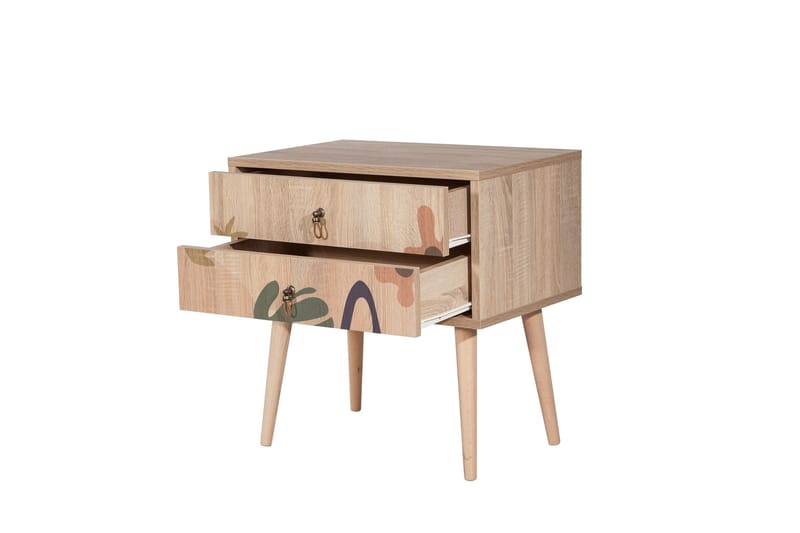 Bertoaria Nattbord 60x40 cm Brun - Hanah Home - Møbler - Bord - Avlastningsbord - Sengebord & nattbord