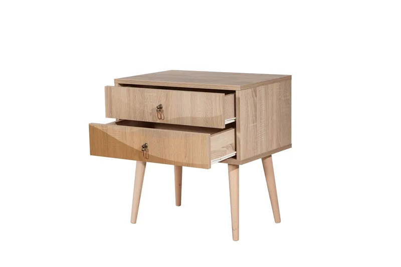 Bertoaria Nattbord 60x40 cm Brun - Hanah Home - Møbler - Bord - Avlastningsbord - Sengebord & nattbord