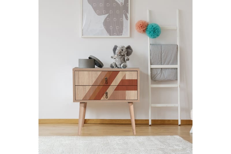 Bertoaria Nattbord 60x40 cm Brun - Hanah Home - Møbler - Bord - Avlastningsbord - Sengebord & nattbord