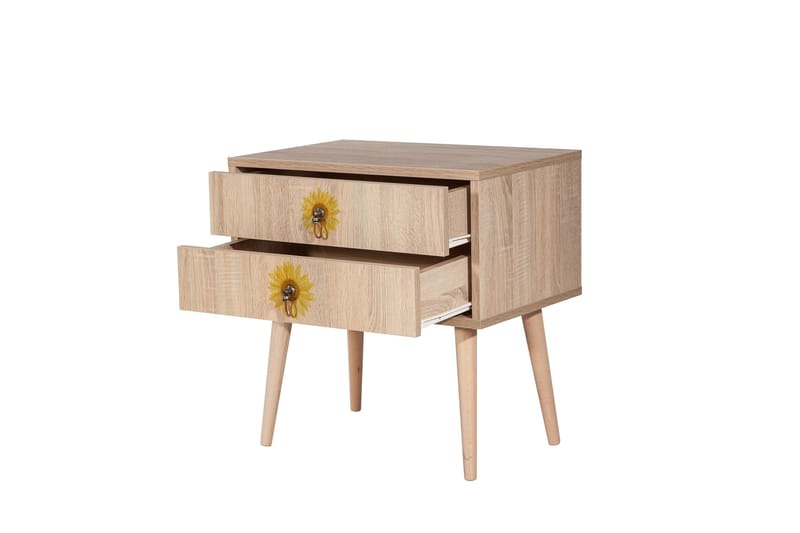 Bertoaria Nattbord 60x40 cm Brun - Hanah Home - Møbler - Bord - Avlastningsbord - Sengebord & nattbord