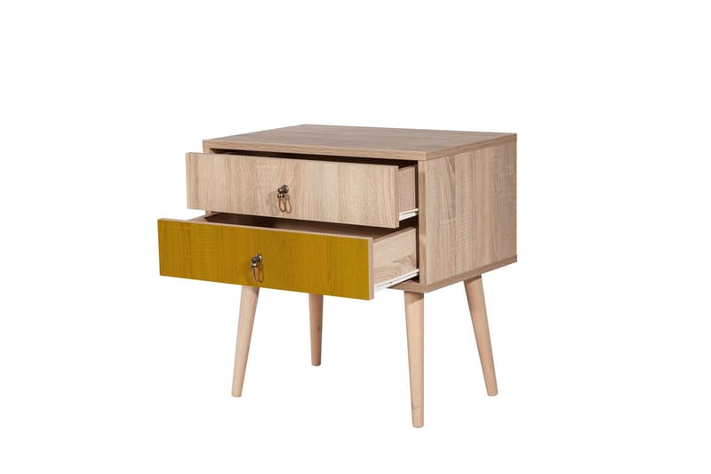 Bertoaria Nattbord 60x40 cm Brun - Hanah Home - Møbler - Bord - Avlastningsbord - Sengebord & nattbord