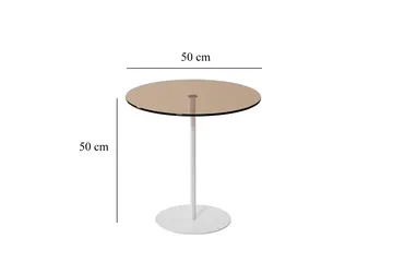 Chill-Out Sidebord 50x50 cm Hvit/Bronse - Hanah Home - Møbler - Bord - Avlastningsbord - Lampebord & sidebord