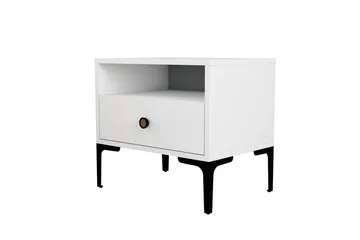 Ameias Nattbord 56x40 cm Hvit