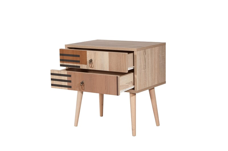 Bertoaria Nattbord 60x40 cm Brun - Hanah Home - Møbler - Bord - Avlastningsbord - Sengebord & nattbord