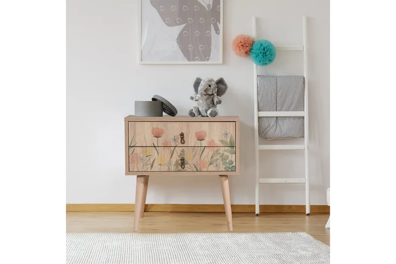 Bertoaria Nattbord 60x40 cm Brun - Hanah Home - Møbler - Bord - Avlastningsbord - Sengebord & nattbord