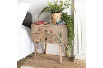 Bertoaria Nattbord 60x40 cm Brun - Hanah Home - Møbler - Bord - Avlastningsbord - Sengebord & nattbord