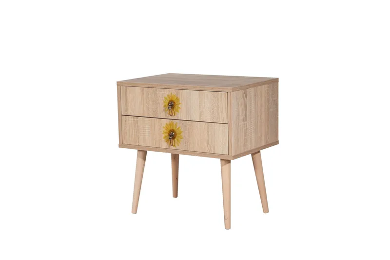 Bertoaria Nattbord 60x40 cm Brun - Hanah Home - Møbler - Bord - Avlastningsbord - Sengebord & nattbord