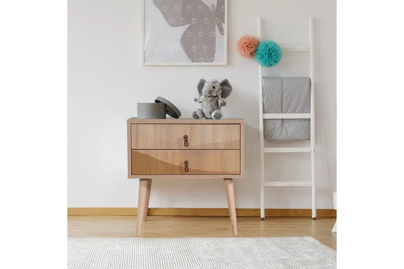 Bertoaria Nattbord 60x40 cm Brun - Hanah Home - Møbler - Bord - Avlastningsbord - Sengebord & nattbord