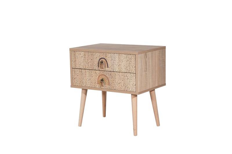 Bertoaria Nattbord 60x40 cm Brun - Hanah Home - Møbler - Bord - Avlastningsbord - Sengebord & nattbord