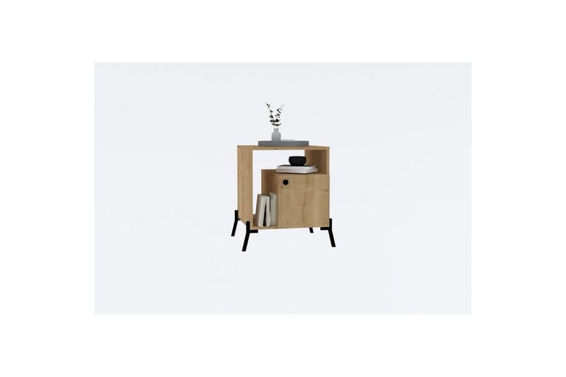 Abadan Nattbord 50 cm - Eik/Sort - Møbler - Bord - Avlastningsbord - Sengebord & nattbord