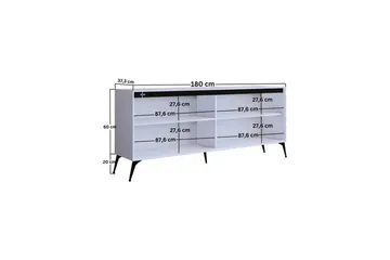 Adilen Konsollbord 180 cm - Hvit - Møbler - Bord - Avlastningsbord - Gangbord