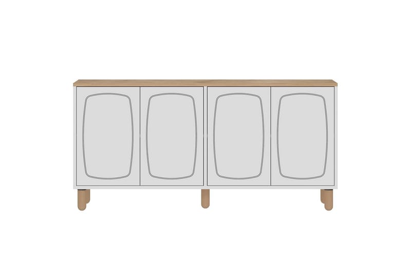 Adrin Konsollbord 150 cm, Eik/Hvit