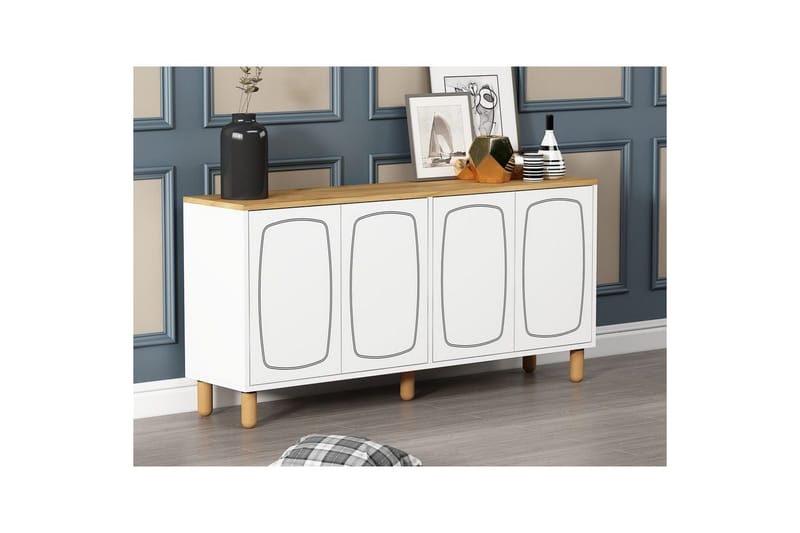 Adrin Konsollbord 150 cm - Eik/Hvit - Møbler - Bord - Avlastningsbord - Gangbord