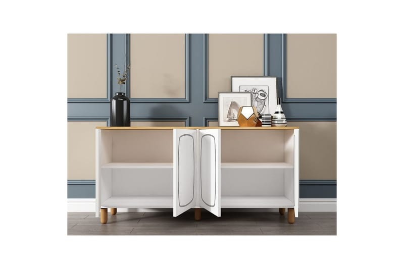 Adrin Konsollbord 150 cm - Eik/Hvit - Møbler - Bord - Avlastningsbord - Gangbord