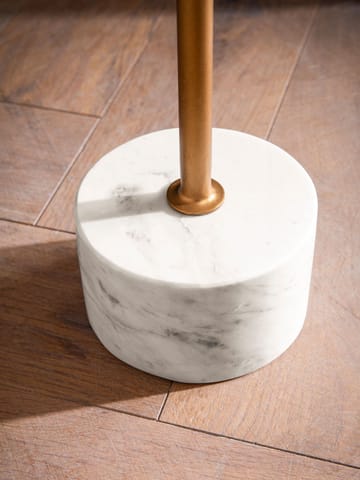 Aelros sidebord 30 cm - hvit marmor med grå årer og gullfarge - Møbler - Bord - Avlastningsbord - Konsollbord