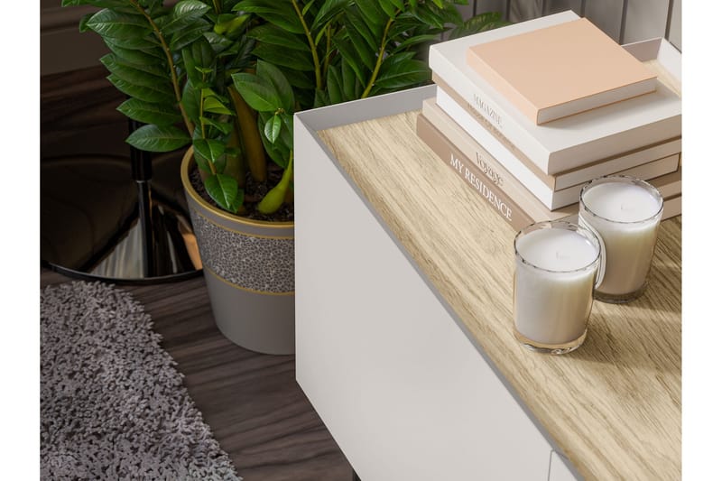 Akie Nattbord 40 cm - Beige - Møbler - Bord - Avlastningsbord - Sengebord & nattbord