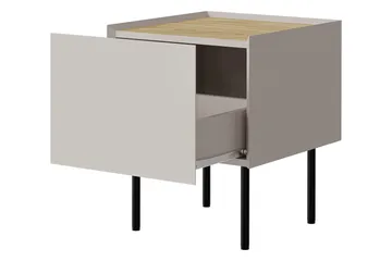 Akie Nattbord 40 cm - Beige - Møbler - Bord - Avlastningsbord - Sengebord & nattbord