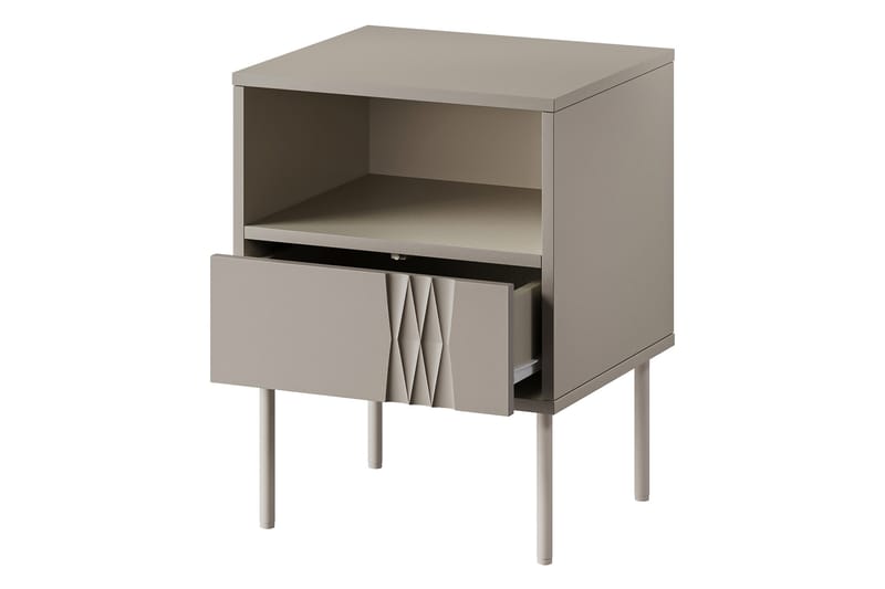 Akiko Nattbord 44 cm - Beige - Møbler - Bord - Avlastningsbord - Sengebord & nattbord