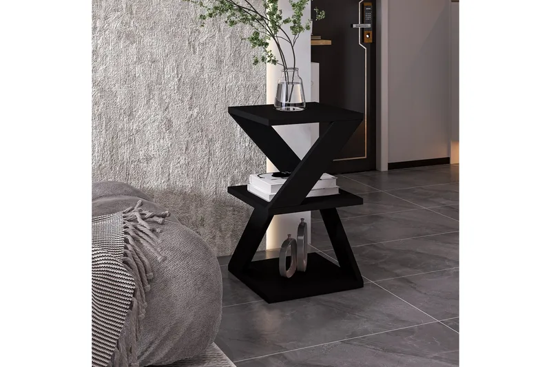 Albeni Sidebord 29,6 cm - Svart/Eik - Møbler - Bord - Avlastningsbord - Lampebord & sidebord