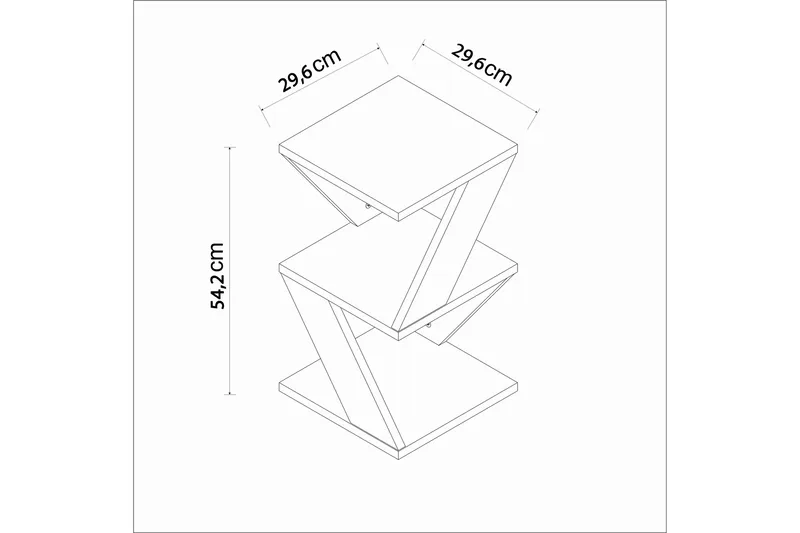 Albeni Sidebord 29,6 cm - Svart/Eik - Møbler - Bord - Avlastningsbord - Lampebord & sidebord