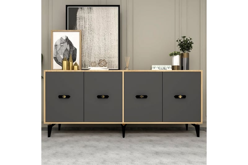 Algeria Konsollbord 180 cm - Eik/Antrasitt - Møbler - Bord - Avlastningsbord - Gangbord