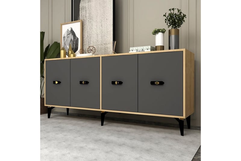 Algeria Konsollbord 180 cm - Eik/Antrasitt - Møbler - Bord - Avlastningsbord - Gangbord