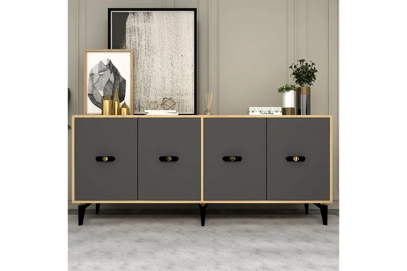 Algeria Konsollbord 180 cm - Eik/Antrasitt - Møbler - Bord - Avlastningsbord - Gangbord