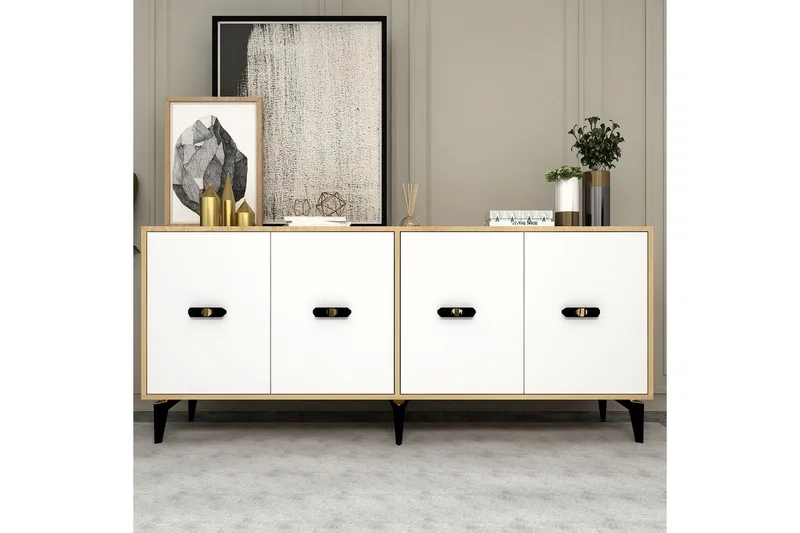 Algeria Konsollbord 180 cm - Eik/Hvit - Møbler - Bord - Avlastningsbord - Gangbord