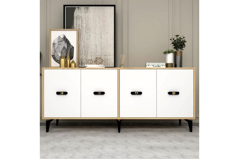 Algeria Konsollbord 180 cm - Eik/Hvit - Møbler - Bord - Avlastningsbord - Gangbord