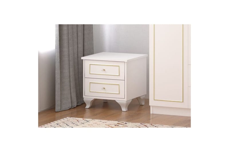 Alwen Nattbord 45 cm - Matt Hvit - Møbler - Bord - Avlastningsbord - Sengebord & nattbord