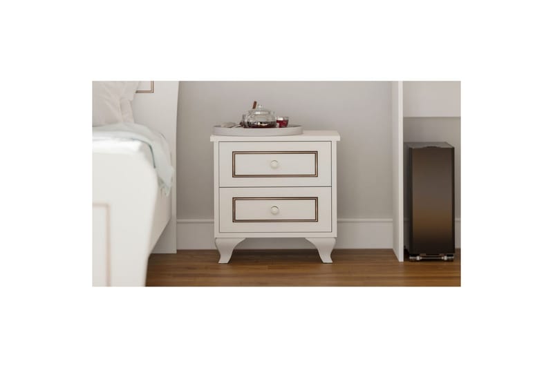 Alwen Nattbord 45 cm - Matt Hvit - Møbler - Bord - Avlastningsbord - Sengebord & nattbord