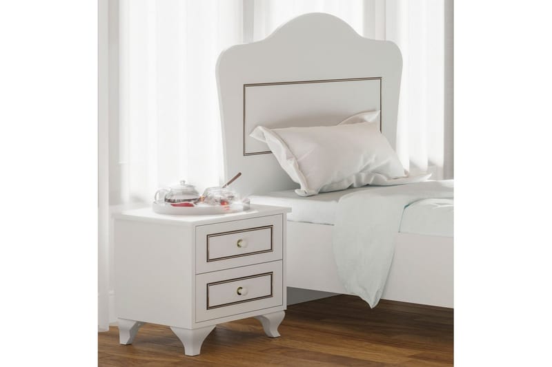 Alwen Nattbord 45 cm - Matt Hvit - Møbler - Bord - Avlastningsbord - Sengebord & nattbord
