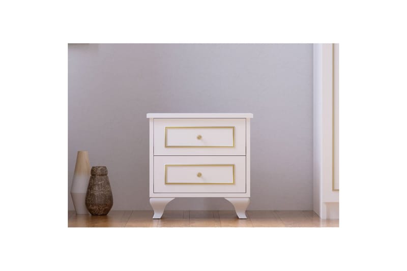 Alwen Nattbord 45 cm - Matt Hvit - Møbler - Bord - Avlastningsbord - Sengebord & nattbord