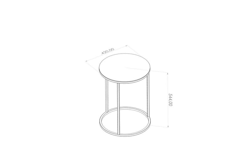 Alyasmin Sidebord 42 cm - Sort - Møbler - Bord - Avlastningsbord - Lampebord & sidebord