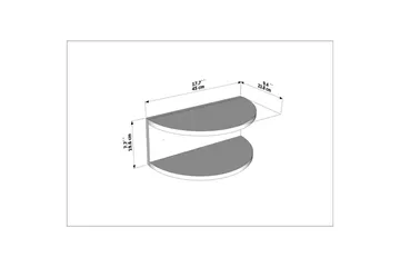 Antigua Nattbord 45 cm - Brun - Møbler - Bord - Avlastningsbord - Sengebord & nattbord