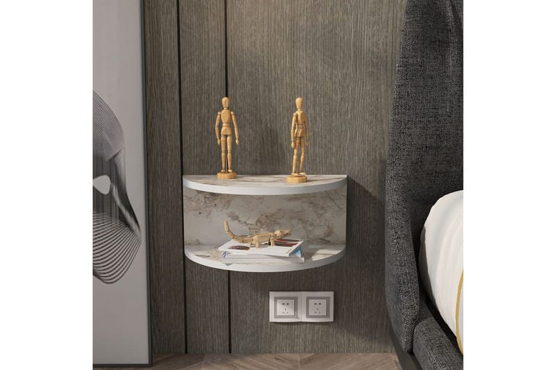 Antigua Nattbord 45 cm - Hvit - Møbler - Bord - Avlastningsbord - Sengebord & nattbord