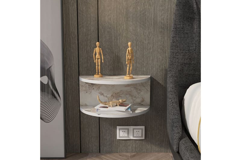 Antigua Nattbord 45 cm - Hvit - Møbler - Bord - Avlastningsbord - Sengebord & nattbord