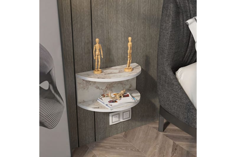 Antigua Nattbord 45 cm - Hvit - Møbler - Bord - Avlastningsbord - Sengebord & nattbord