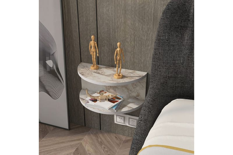 Antigua Nattbord 45 cm - Hvit - Møbler - Bord - Avlastningsbord - Sengebord & nattbord