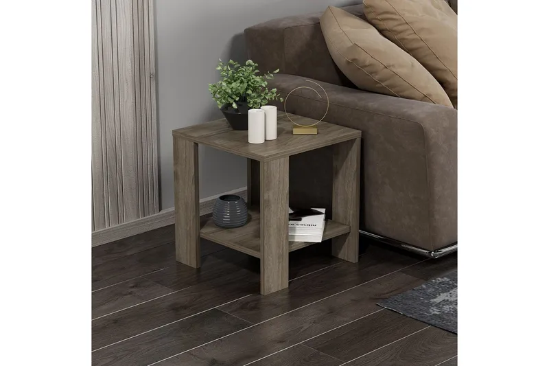 Asrel Sidebord 40 cm - Valnøtt - Møbler - Bord - Avlastningsbord - Lampebord & sidebord