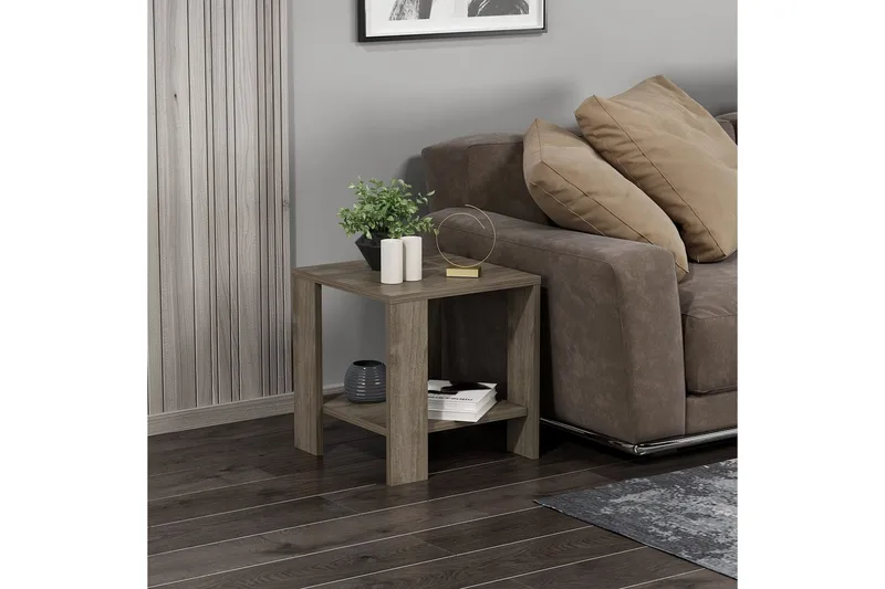 Asrel Sidebord 40 cm - Valnøtt - Møbler - Bord - Avlastningsbord - Lampebord & sidebord