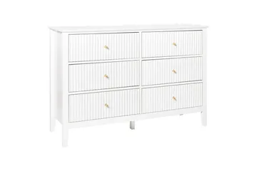 Assisi Kommode med 6 Skuffer i Tre - Hvit - Oppbevaring - Oppbevaringsmøbler - Kommode
