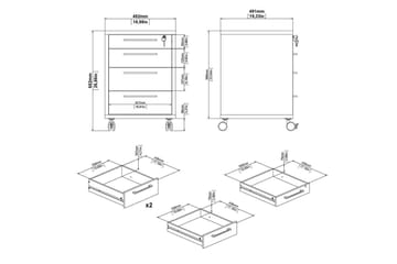 Astric Sengebord 48,2 cm - Hvit - Møbler - Bord - Avlastningsbord - Sengebord & nattbord