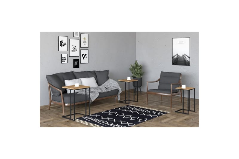 Auren Settbord 40 cm - Brun/Sort - Møbler - Bord - Avlastningsbord - Settbord