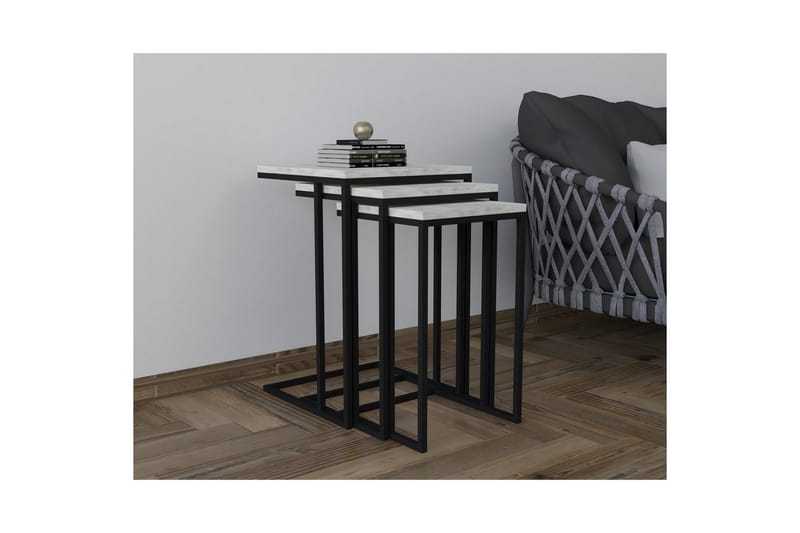 Auren Settbord 40 cm - Sort/Kristall - Møbler - Bord - Avlastningsbord - Settbord