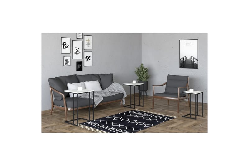 Auren Settbord 40 cm - Sort/Kristall - Møbler - Bord - Avlastningsbord - Settbord