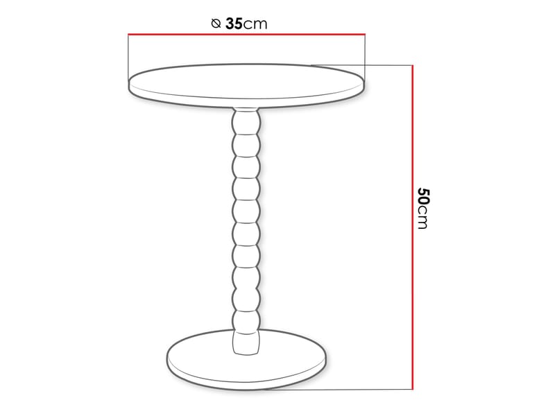Averin Sidebord 35 cm - svart - Møbler - Bord - Avlastningsbord - Lampebord & sidebord