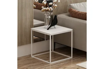 Basak Sidebord 52 cm - Hvit - Møbler - Bord - Avlastningsbord - Lampebord & sidebord